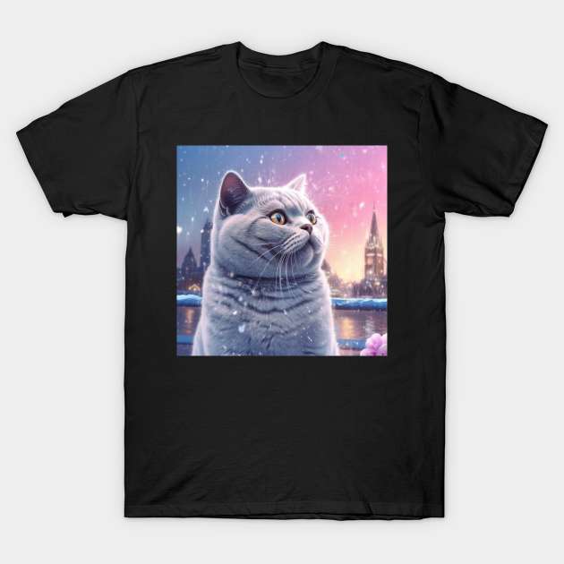 British Shorthair Kitty T-Shirt by Enchanted Reverie